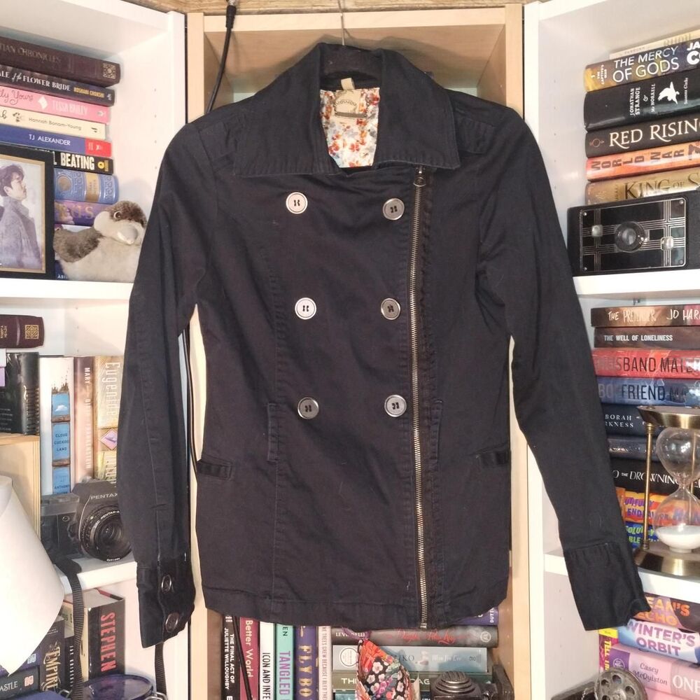 Joujou Black floral lined Jacket Size Medium